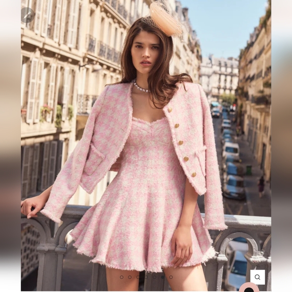 **Last One Sz 10**LoveShackFancy Josalie Tweed Dress - Picture 2 of 16